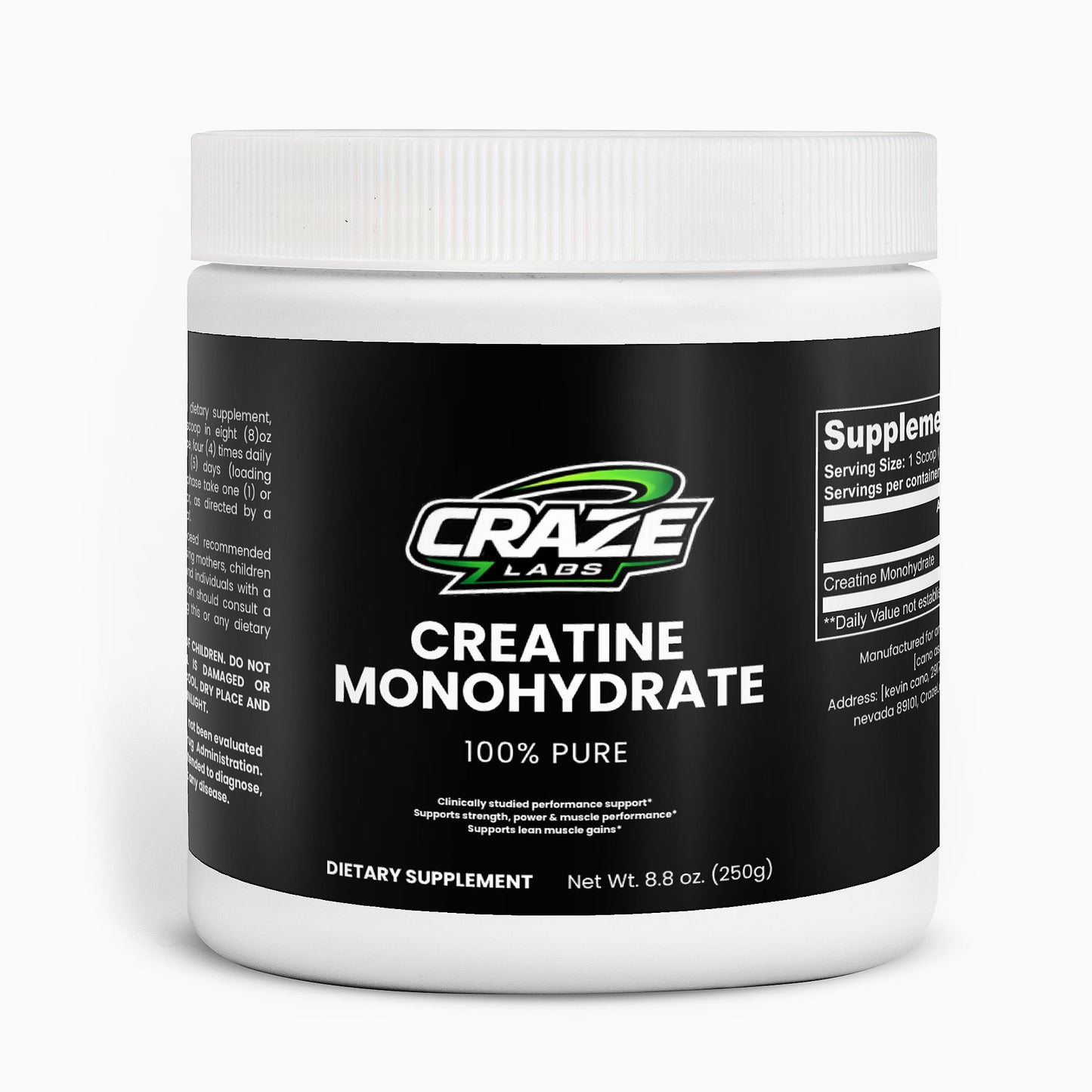 CRAZE LABS—Creatine Monohydrate